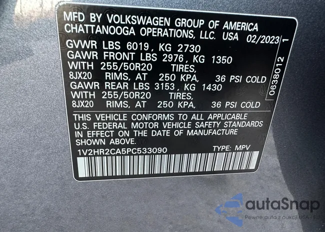 1V2HR2CA5PC533090: 44501239