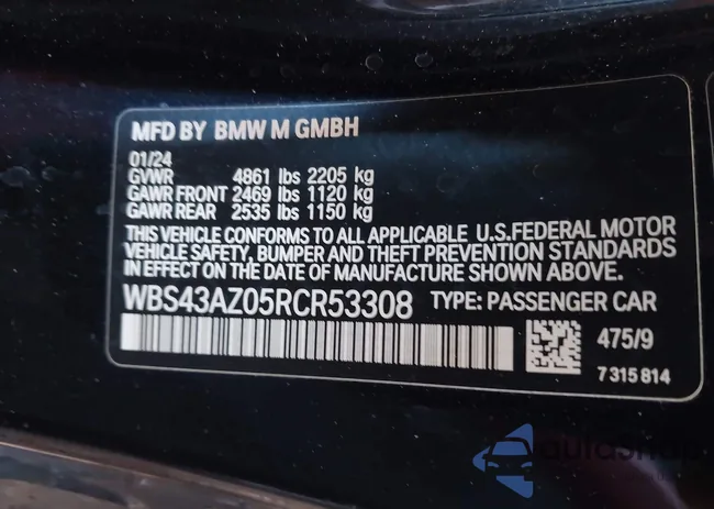 WBS43AZ05RCR53308: 44500359