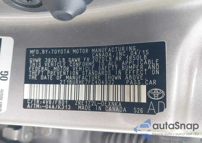 2T1BURHE7FC404932: 44500408