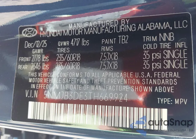 5NMJB3DE3TH669924: 44500545