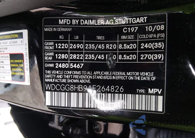 WDCGG8HB9AF264826: 44500558