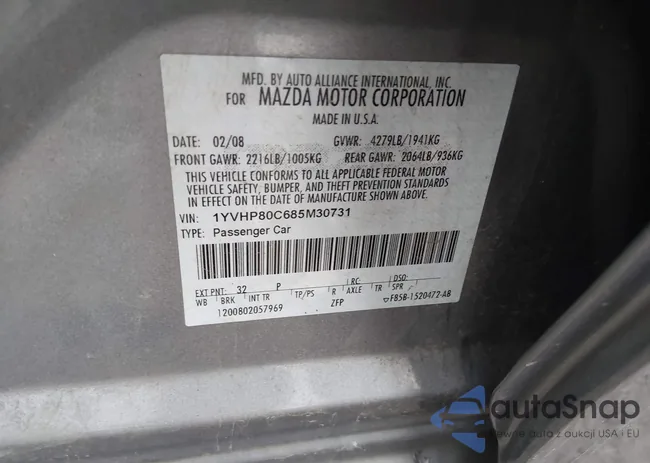 1YVHP80C685M30731: 44501644