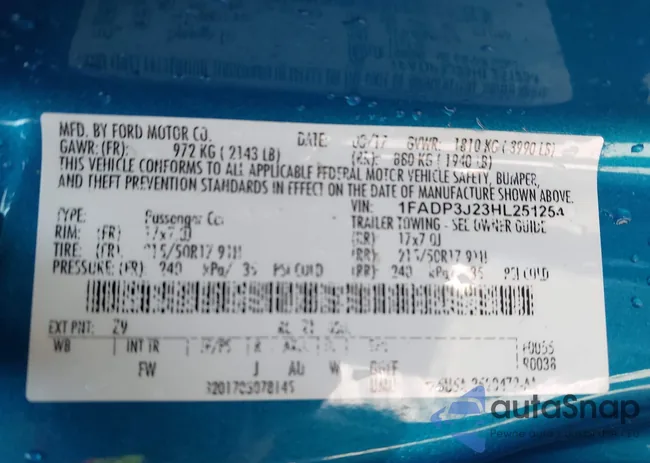 1FADP3J23HL251254: 44501651