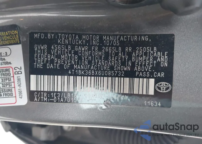 4T1BK36BX6U085732: 44501682