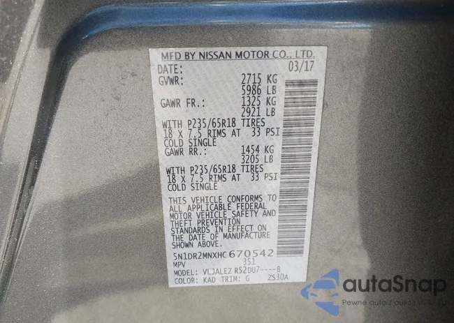 5N1DR2MNXHC670542: 44501845