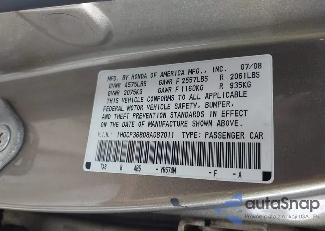 1HGCP36808A087011: 44501904