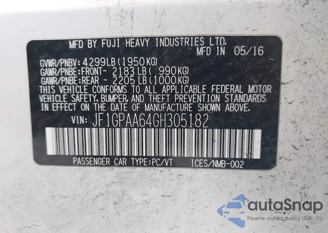 JF1GPAA64GH305182: 44502043