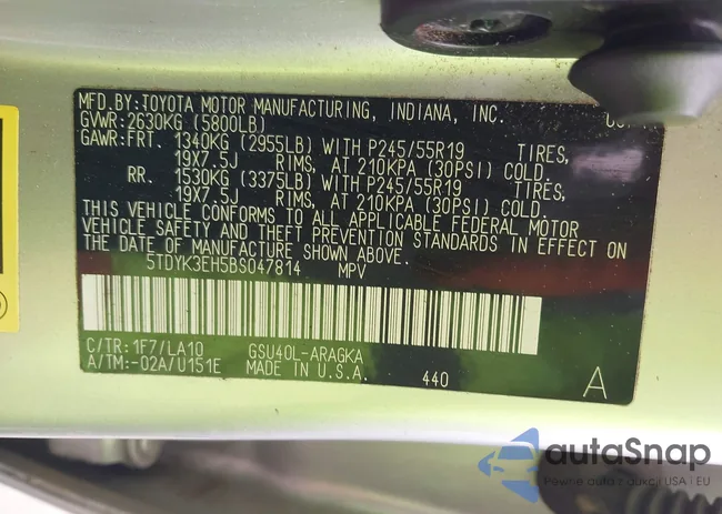 5TDYK3EH5BS047814: 44502078