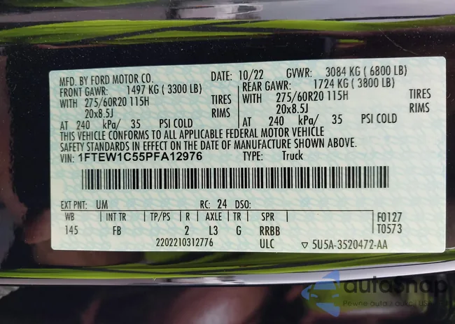 1FTEW1C55PFA12976: 44502086