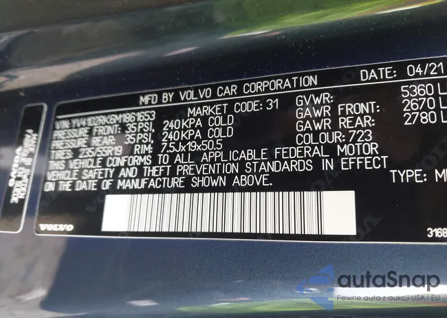 YV4102RK6M1861653: 44502186