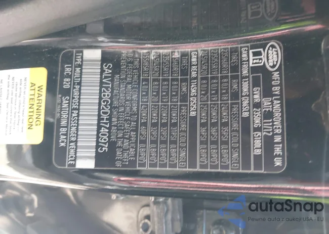 SALVT2BG2DH740975: 44501266