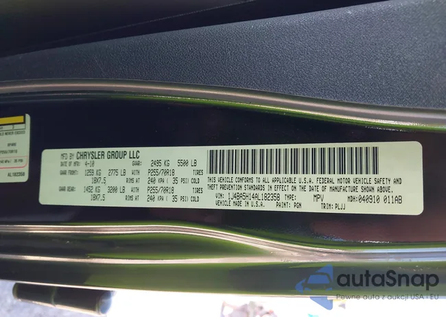 1J4BA5H14AL182358: 44501431