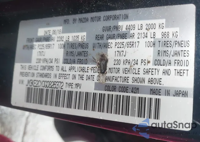 JM3KE2CY0G0826372: 44501485