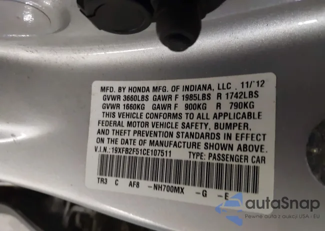 19XFB2F51CE107511: 44501533