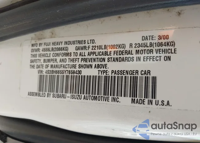 4S3BH6655Y7659430: 44501562