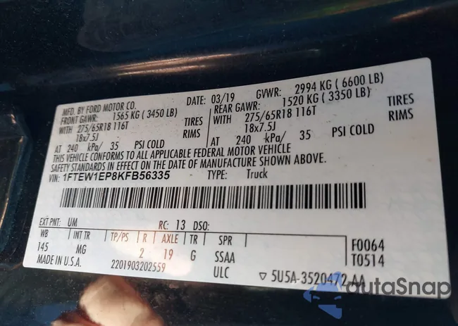 1FTEW1EP8KFB56335: 44502859