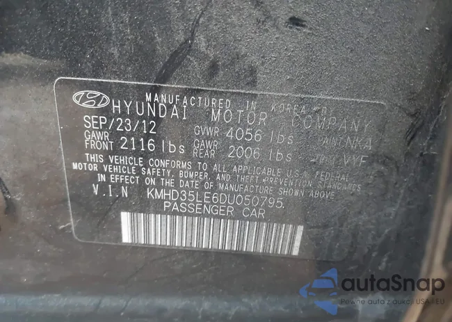 KMHD35LE6DU050795: 44502987