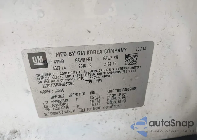 KL7CJTSB3FB067390: 44503012