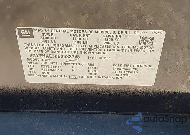 3GYFNAE30ES583748: 44503046