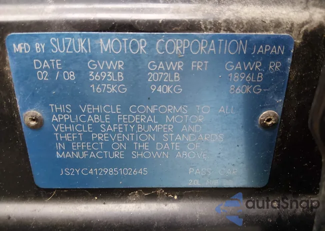 JS2YC412985102645: 44503077