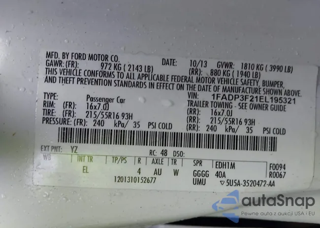 1FADP3F21EL195321: 44503141