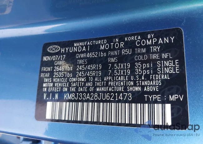 KM8J33A28JU621473: 44502330