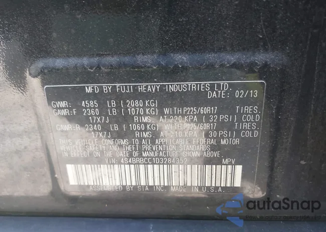 4S4BRBCC1D3284352: 43505489