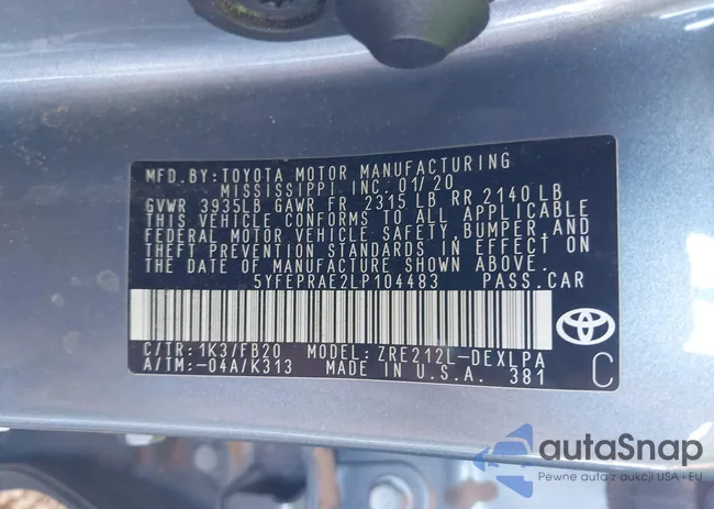 5YFEPRAE2LP104483: 43505508