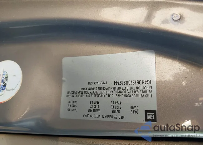 1G4HD57276U249744: 43505562