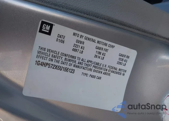 1G4HP572X6U166123: 43505672