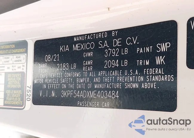 3KPF54ADXME403484: 43505707