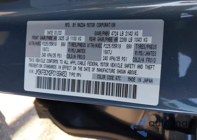 JM3KFBCM2P0189463: 43505708