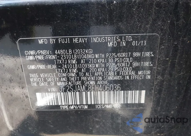 JF2SJAMC8EH406036: 43505738