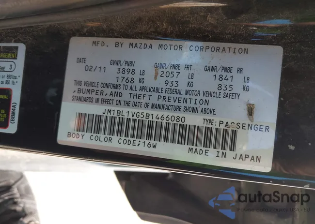 JM1BL1VG5B1466080: 43505743