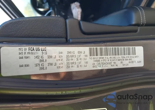 1C4RJFBGXHC641037: 43505746