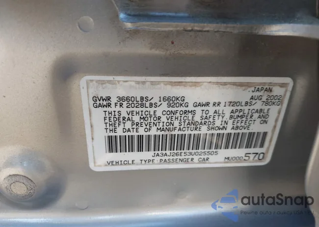 JA3AJ26E53U025505: 43505762