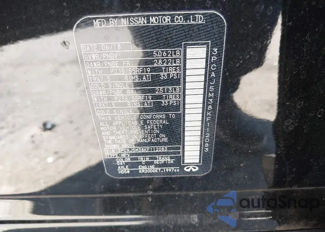 3PCAJ5M38KF112083: 43505829