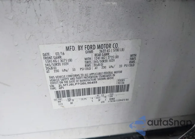 2LMTJ8LP7GBL56455: 43505835