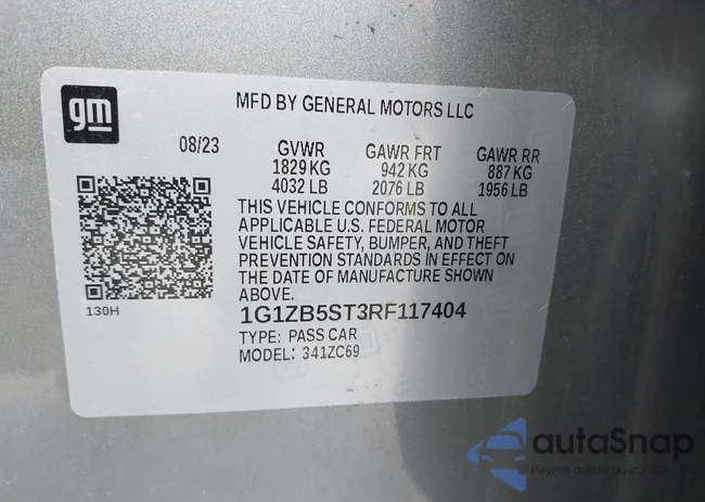 1G1ZB5ST3RF117404: 43505956