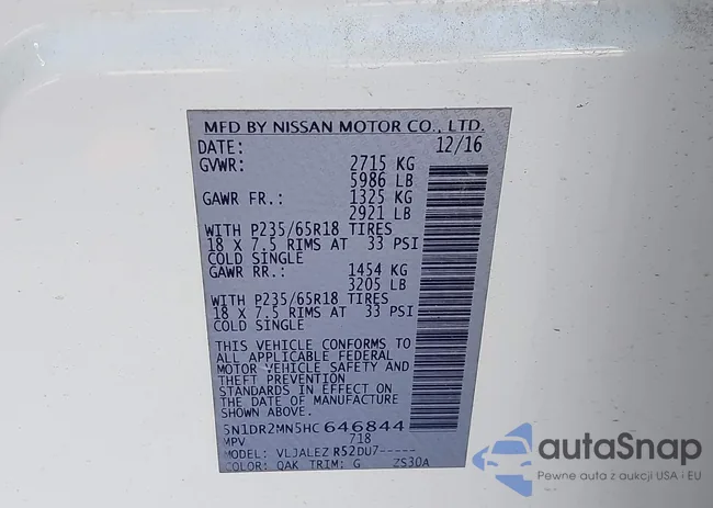 5N1DR2MN5HC646844: 43505982