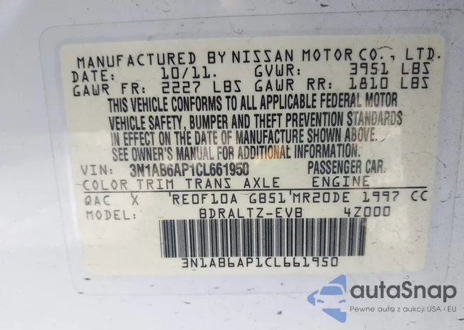 3N1AB6AP1CL661950: 43505042