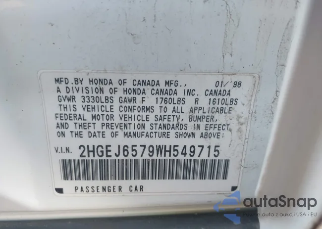 2HGEJ6579WH549715: 43505064