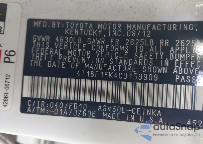 4T1BF1FK4CU159909: 43505120