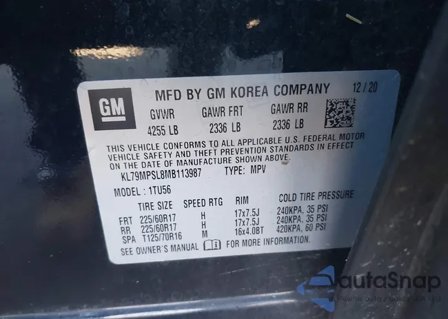 KL79MPSL8MB113987: 43505133