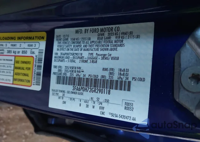 3FA6P0H72GR290118: 43505216