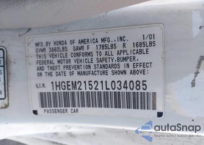 1HGEM21521L034085: 43505242