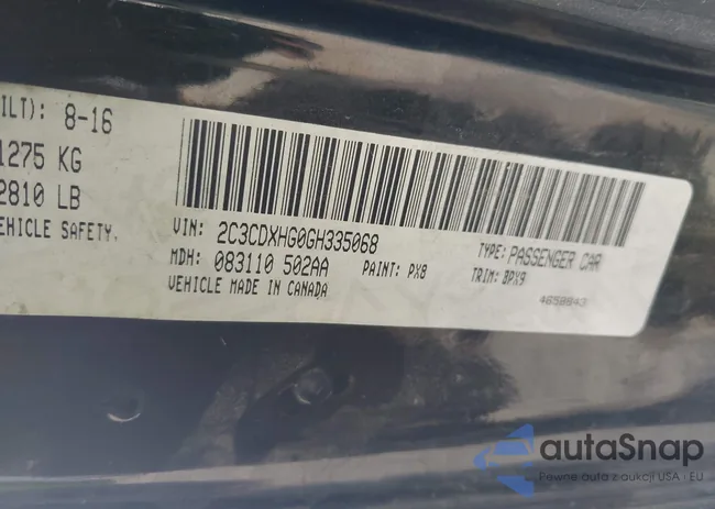 2C3CDXHG0GH335068: 43505338