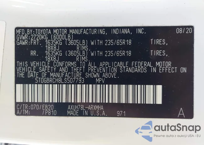 5TDGBRCH8LS507793: 43505365