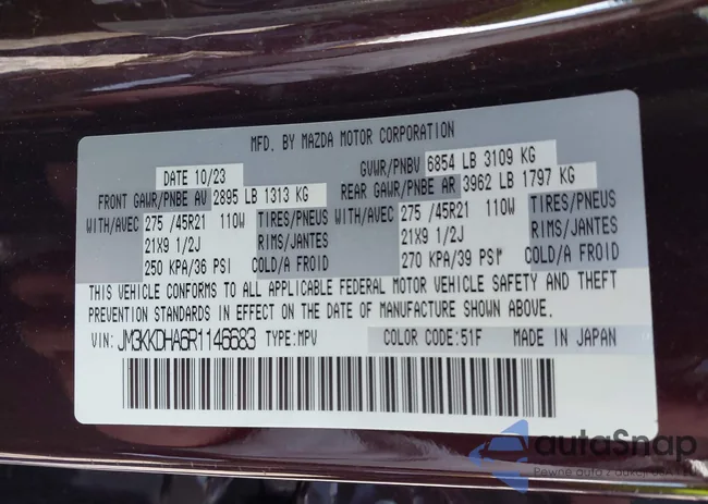 JM3KKDHA6R1146683: 43505409