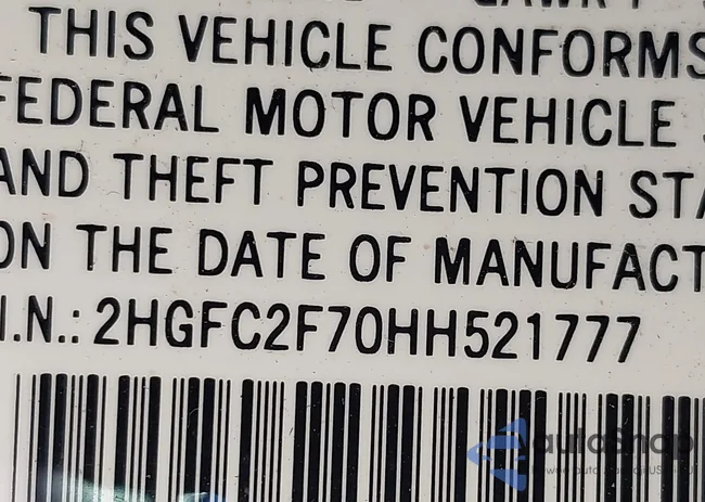 2HGFC2F70HH521777: 43505420